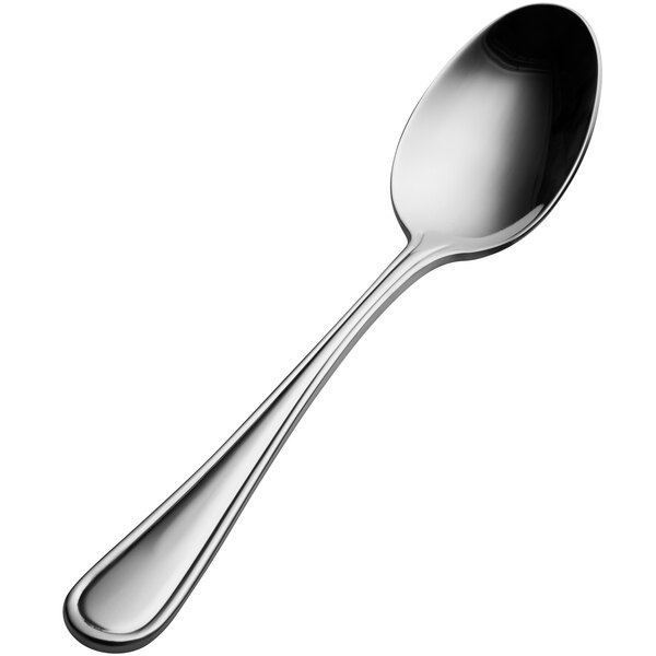 A Bonsteel table/serving spoon with a silver handle and black spoon.