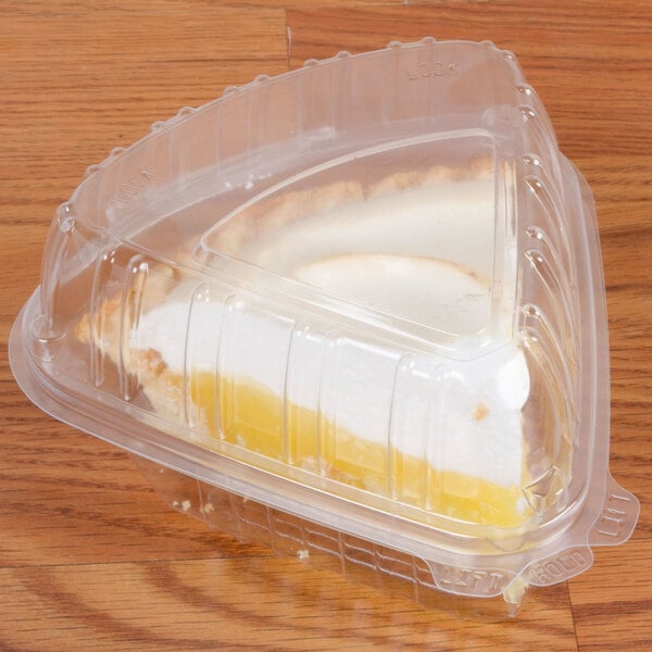 Dart Clearseal 5" Hinged Clear Slice Container - 250/Case
