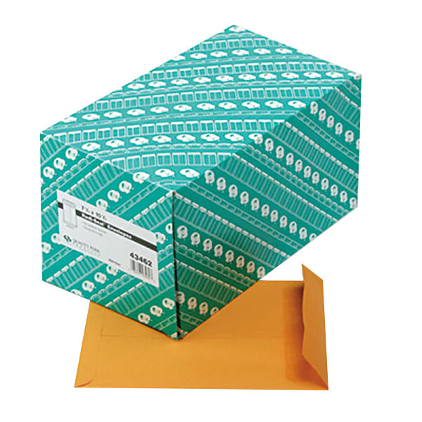 Quality Park 43462 #75 7 1/2" x 10 1/2" Brown Kraft File Envelope with Redi-Strip Seal - 250/Box