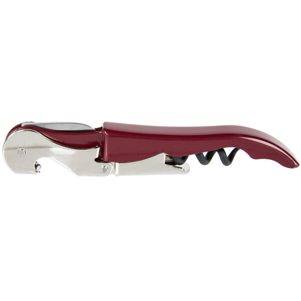 Pulltap's Original Customizable Waiter's Corkscrew with Burgundy Handle