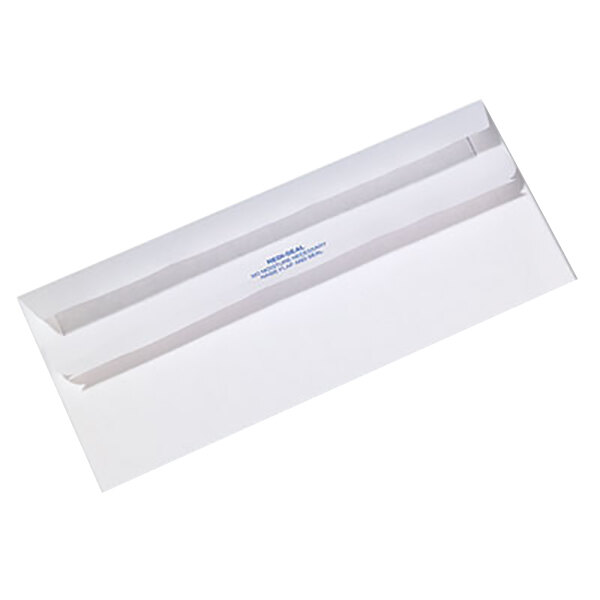 Quality Park 11218 #10 4 1/8" x 9 1/2" White Security Tinted Business Envelope with Redi-Seal - 500/Box