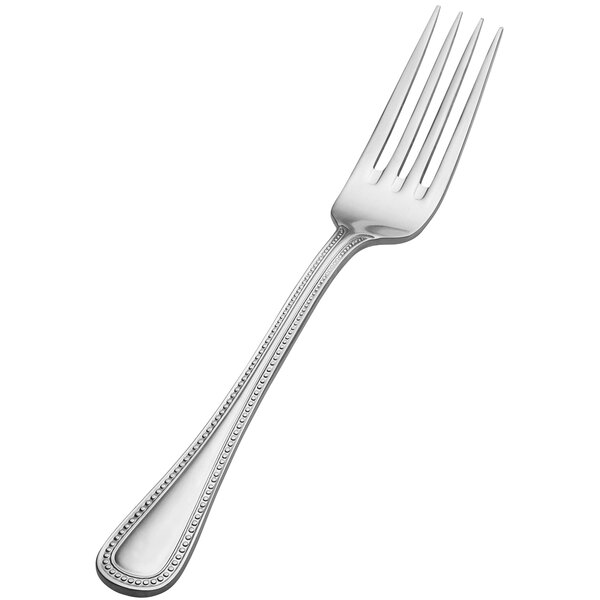 A Bon Chef Bonsteel dinner fork with a silver handle.