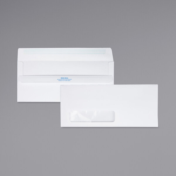 24# White - Pack of 25 #10 Single Window Envelope 4 1/8 x 9 1/2" 