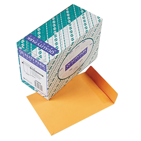 Quality Park 43562 #90 9" x 12" Brown Kraft File Envelope with Redi-Seal - 250/Box