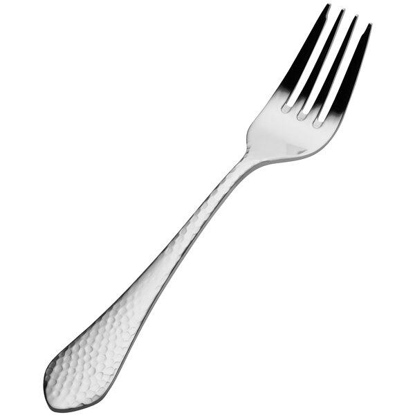 A Bon Chef Bonsteel salad fork with a silver handle.