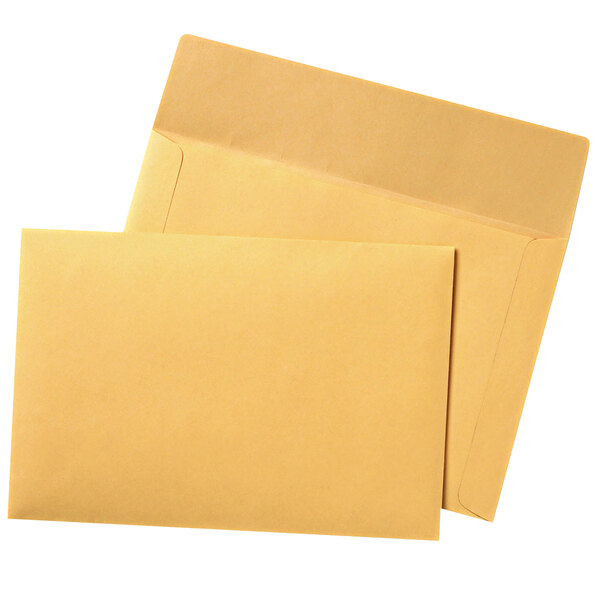 Quality Park 89606 10" x 14 3/4" Cameo Buff 3 Point Tag Filing Envelope - Legal - 100/Box