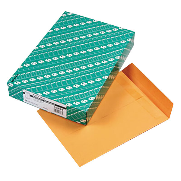 Quality Park 43667 Redi Seal #93 9 1/2" x 12 1/2" Brown Kraft File Envelope with Redi-Seal Adhesive - 100/Box