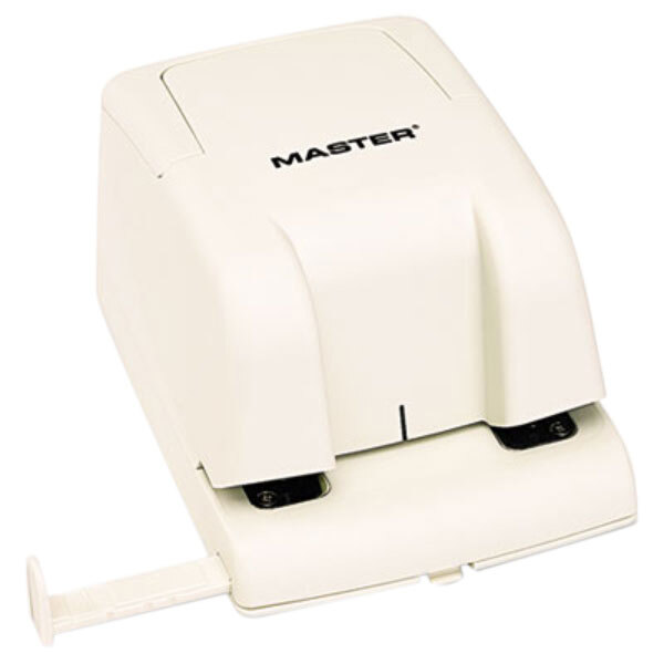 A Master beige and black electric 2 hole punch.