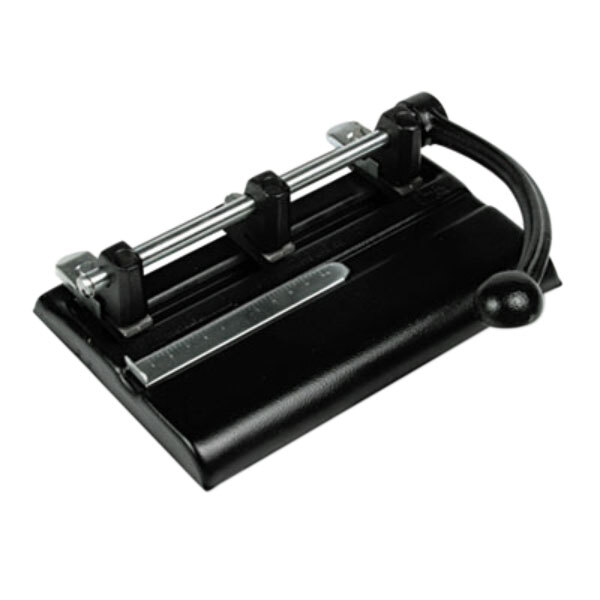 A black and silver metal Master 1340PB hole puncher.