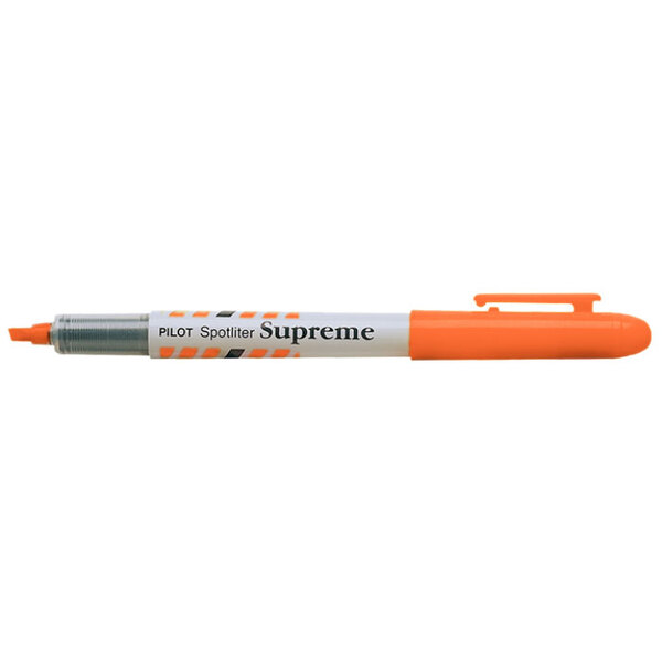 Pilot 16009 Spotliter Supreme Fluorescent Orange Chisel Tip Pen Style Highlighter - 12/Pack