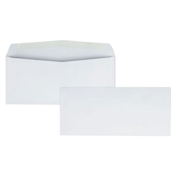 Quality Park 90020 #10 4 1/8" x 9 1/2" White Gummed Seal Business Envelope - 500/Box