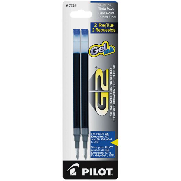 Medium or Fine Tip Grip Retractable Ballpoint Pen Refill 2 Per Pack Pilot Dr 