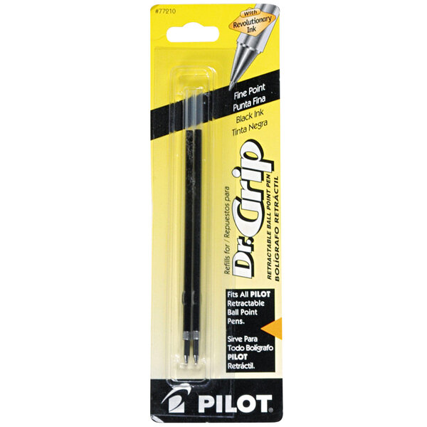Pilot 77210 Black Ink Fine Point Retractable Ballpoint Pen Refill 2/Pack