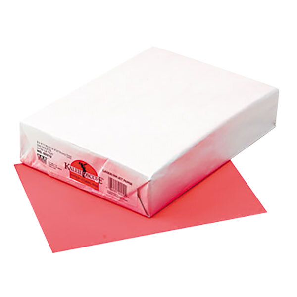A white package of Pacon Kaleidoscope Hyper Coral Red Multi-Purpose Paper.