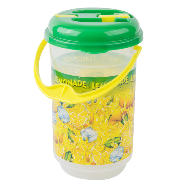 64 oz. Lemonade Bucket Jug with Lid and Handle 24/Case