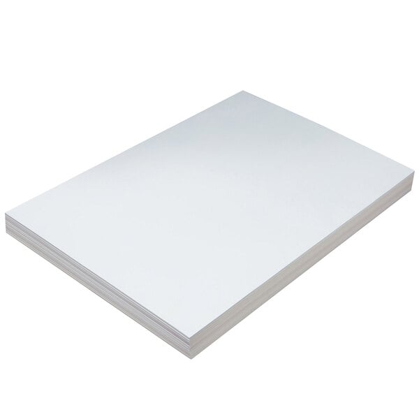 A stack of white Pacon Heavy Weight Tagboard.