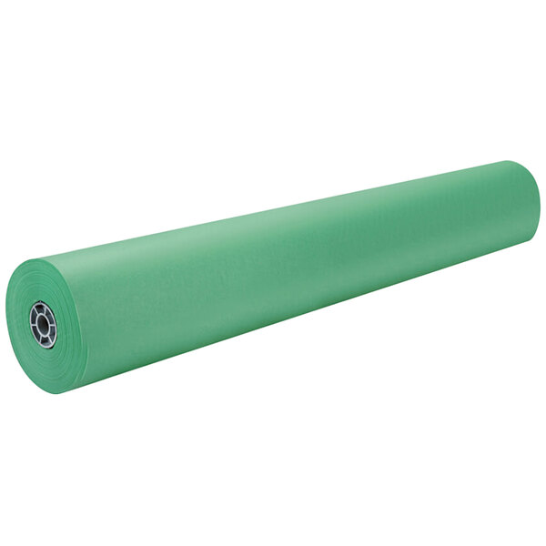 A roll of green paper.