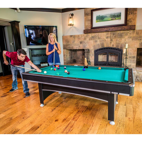Triumph 456840 Phoenix 7' Billiard / Pool Table with Table Tennis Conversion Top and Accessories Triumph 456840 Phoenix 7' Billiard / Pool Table with Table Tennis Conversion Top and Accessories