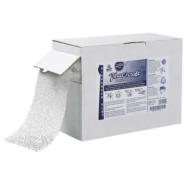 A white box of Pacon Plast'r Craft Plaster Gauze with a white label.