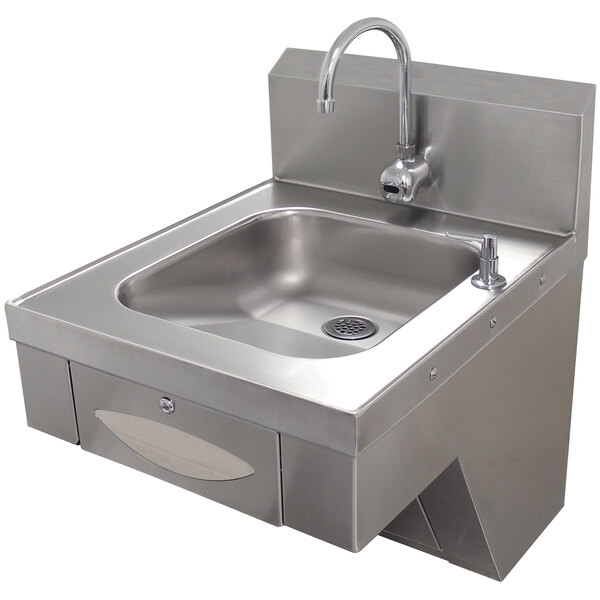 Advance Tabco 7-PS-41 Hands Free Hand Sink with Paper Towel Dispenser - ADA Compliant