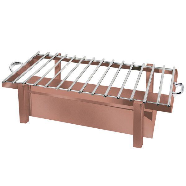 Eastern Tabletop 3249GCP P2 28" x 11 1/2" Copper Coated Stainless Steel Grill Stand with