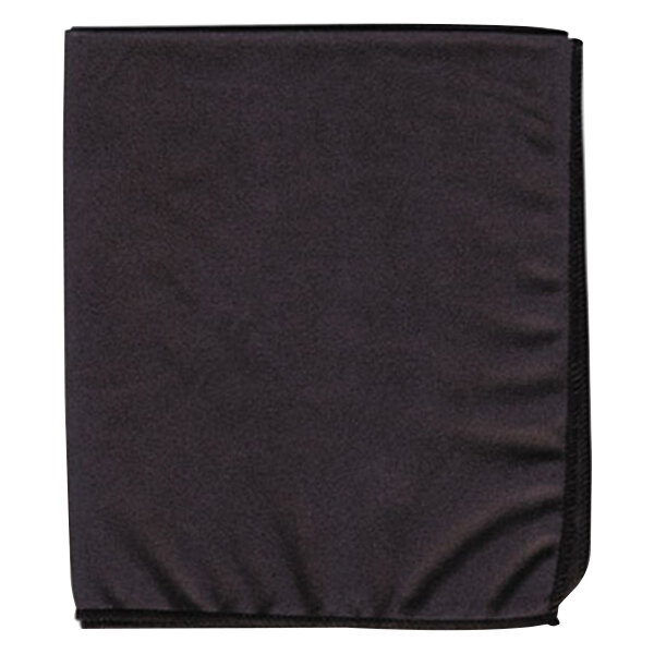 A black microfiber dry erase cloth.