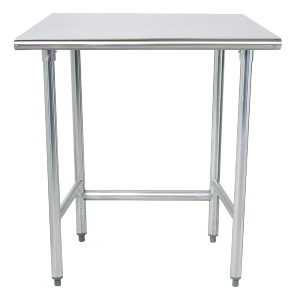 Advance Tabco TAG-243 24" x 36" 16 Gauge Open Base Stainless Steel Commercial Work Table