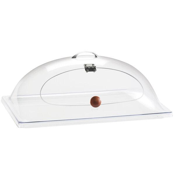 Cal-Mil 367-10 Classic Clear Dome Display Cover with Single Middle Opening and Door - 10" x 12" x 4 1/2"