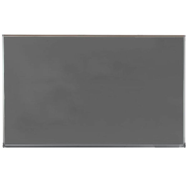 A grey rectangular chalkboard with a white border.