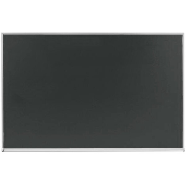 A black rectangular chalkboard with a white frame.