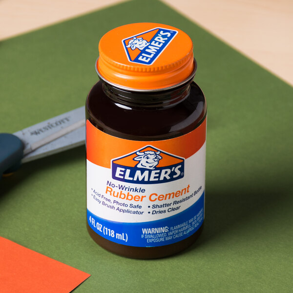 Elmer's® No-Wrinkle Rubber Cement, 8 Oz, Brown - Zerbee