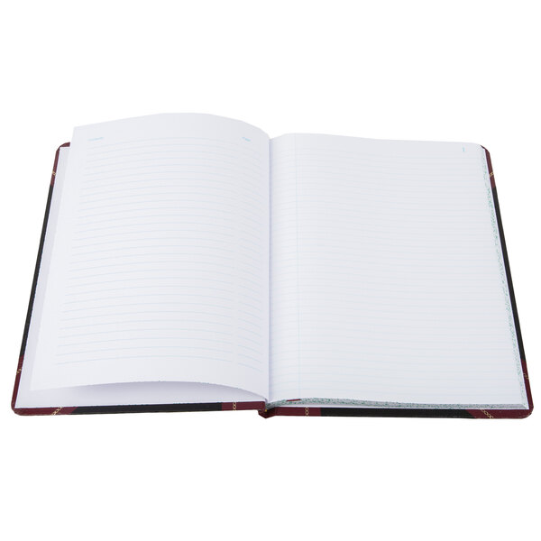 Boorum & Pease BOR G21150R 8 1/8" x 10 3/8" Black / Red Log Book