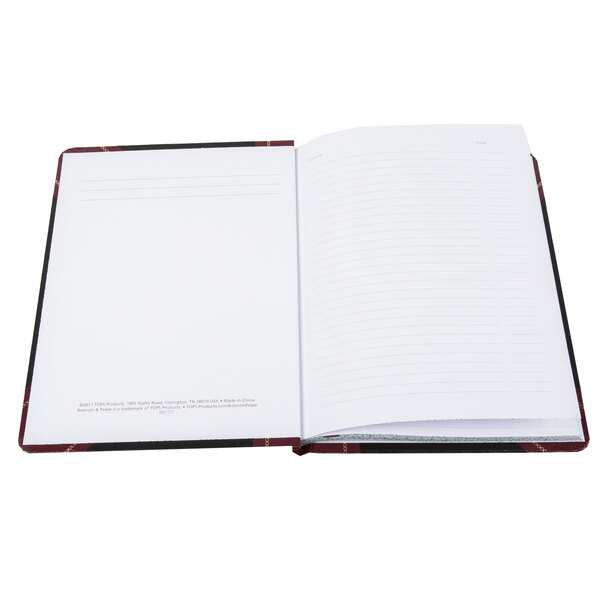 Boorum & Pease BOR G21150R 8 1/8" x 10 3/8" Black / Red Log Book