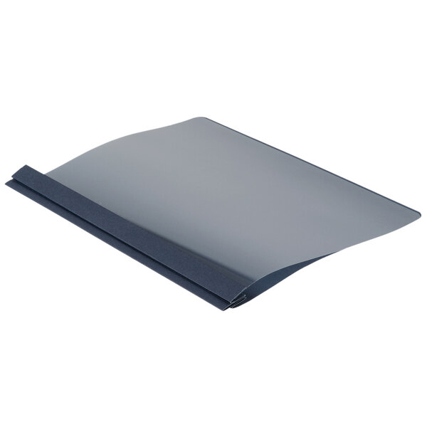 Oxford 55838EE 8 1/2" x 11" Dark Blue Clear Front Report Cover with 3