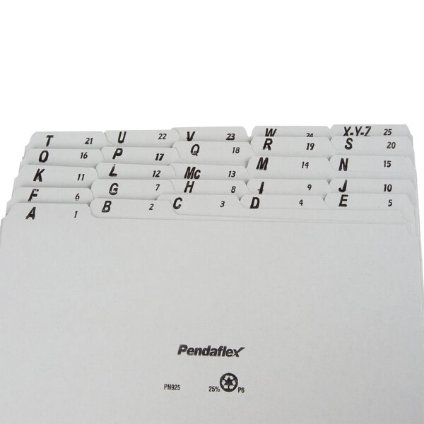 25 Folders Pendaflex Letter Pressboard 1/3 Cut Top Tab Folder 1" Exp - View #9