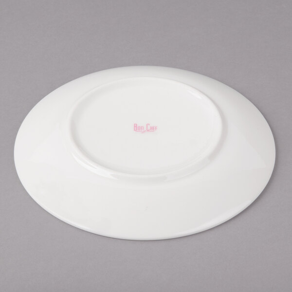 Bon Chef 1300005P Circles 6" White Porcelain Bread and Butter Plate