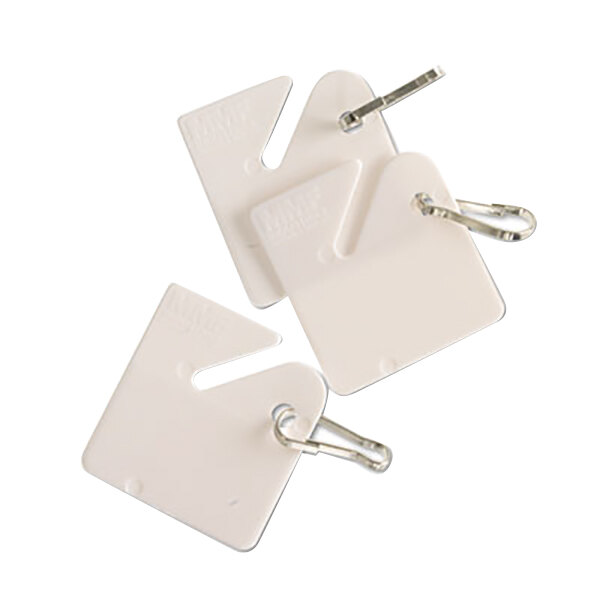 Steelmaster 2013001AA06 1 1/2" x 1 1/2" White Plastic Numbered Slotted ...