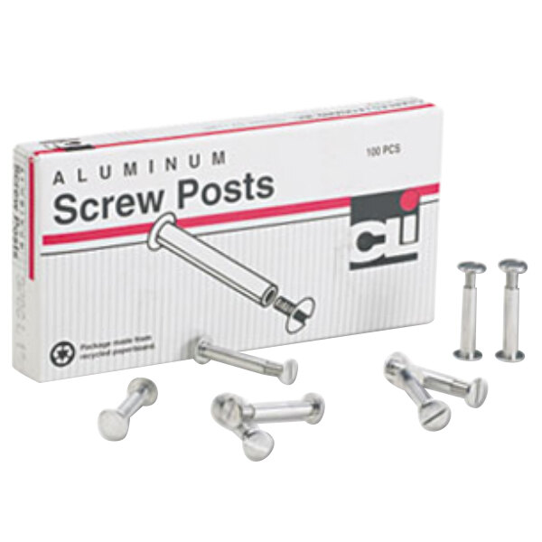 Charles Leonard 3706L 1" Aluminum Binding Screw Post 100/Box