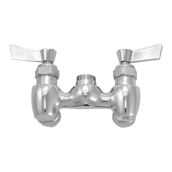 Fisher 3600CV Backsplash Mounted 1/2" Brass Faucet Base with 4