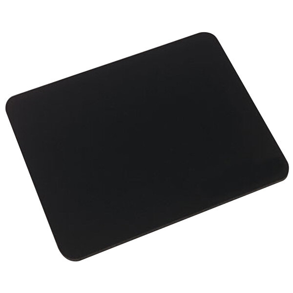 An Innovera black natural rubber mouse pad on a white background.