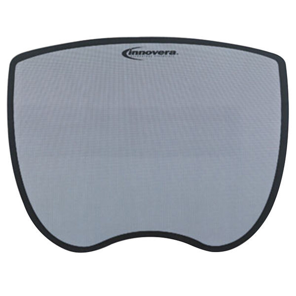 An Innovera Ultra-Slim gray mouse pad with a black and white design.