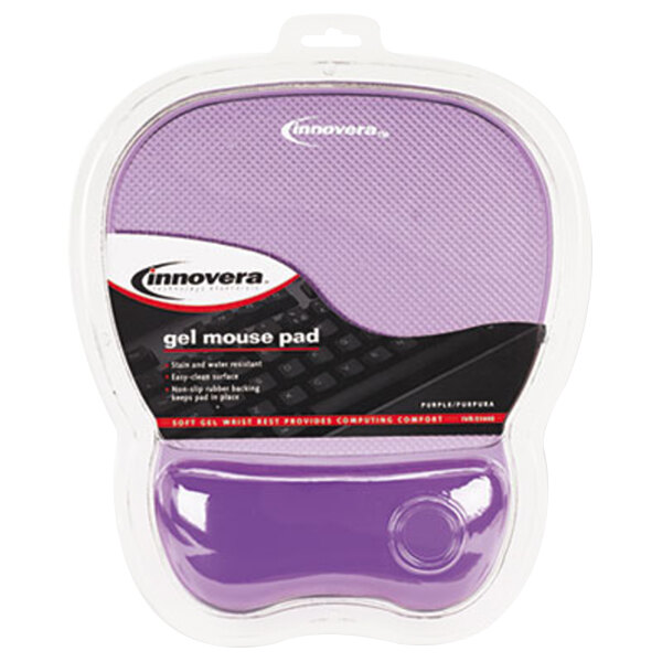 Innovera 51440 Purple Mouse Pad with Gel Wrist Rest