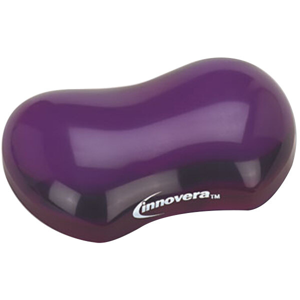 A purple Innovera gel wrist rest with white text.