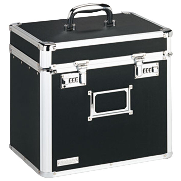 Vaultz VZ01165 Black Letter Sized Locking File Chest - 13 1/2