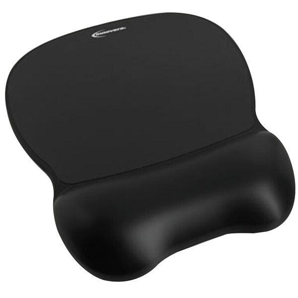 Innovera 51450 Black OpticFriendly Mouse Pad with Gel Wrist Rest
