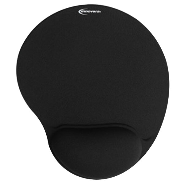 Innovera 50448 Black Mouse Pad with Gel Wrist Rest