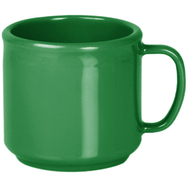 Thunder Group CR9035GR 10 oz. Green Melamine Mug - 12/Pack