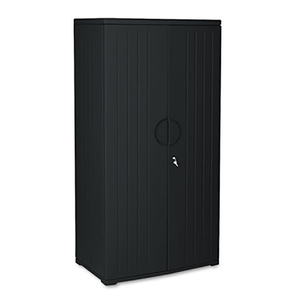 Iceberg 92571 OfficeWorks 36" x 22" x 72" Black Resin Storage