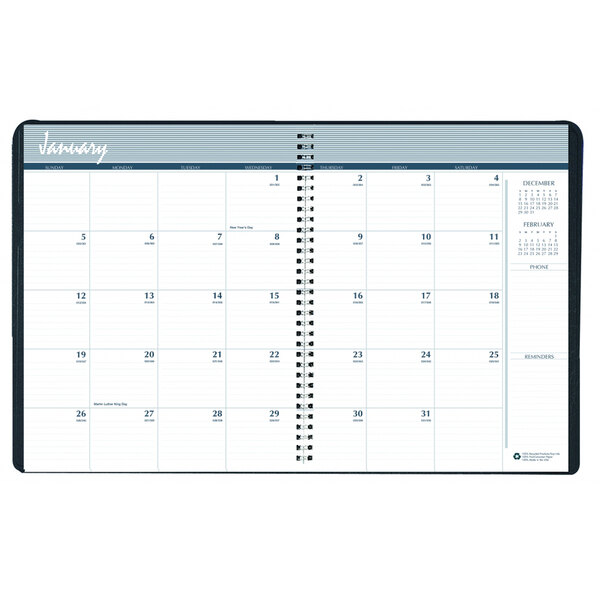 A white calendar page with blue ruled lines and numbers.