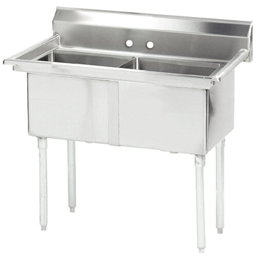 Advance Tabco FE-2-1812 Stainless Steel 2 Compartment Commercial Sink - 41"